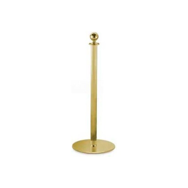 Lavi Industries Marquis Portable Queueing Post, 39"H Polished Brass Post 00-2010/B - main
